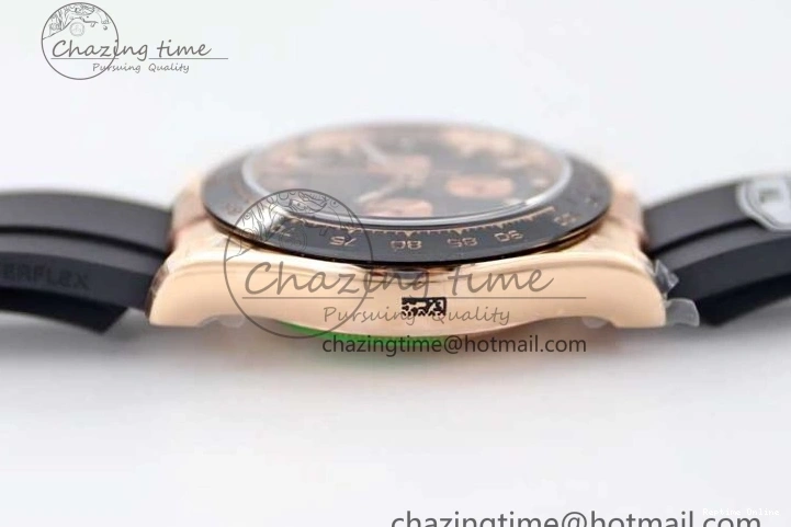 0117 Daytona 116515 RG TWF 1:1 Best Edition 904L Steel Black RG Dial on Oysterflex Strap A Popular 2415